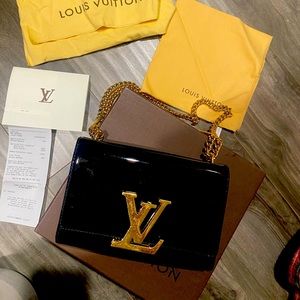 LV patent leather crossbody mini bag